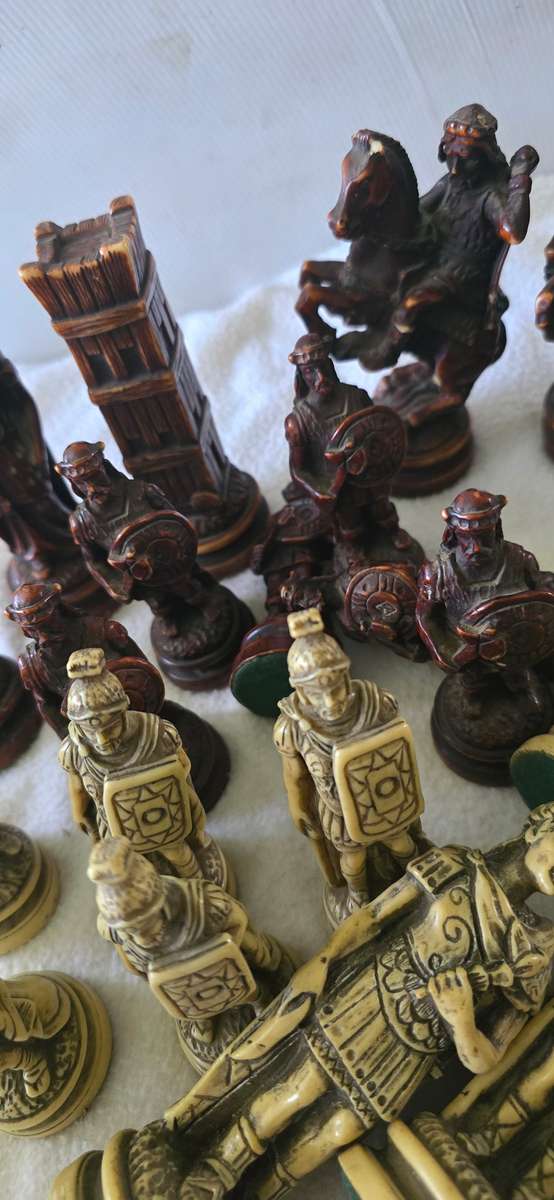 STUNNING ANTIQUE  CHESS PIECES(NOT COMPLETE)