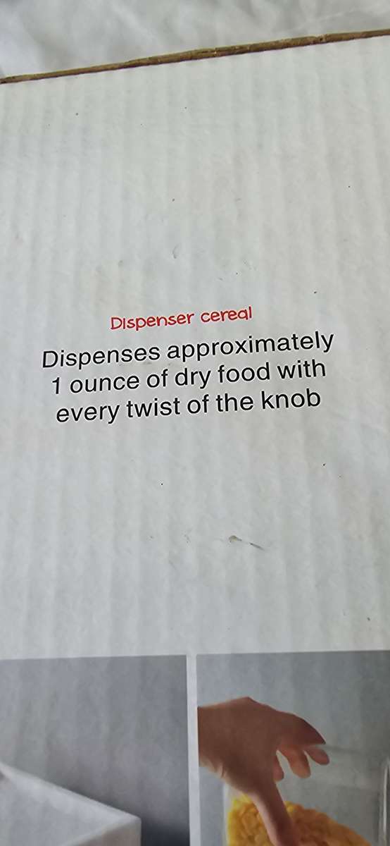 2 PIECE CEREAL DISPENSER