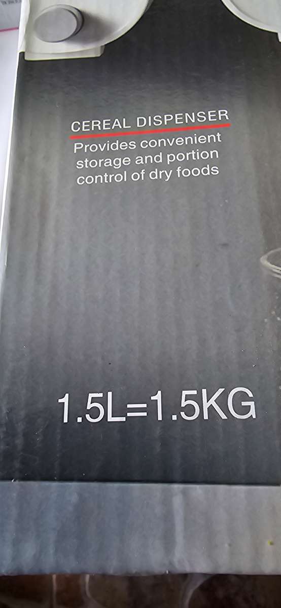 2 PIECE CEREAL DISPENSER