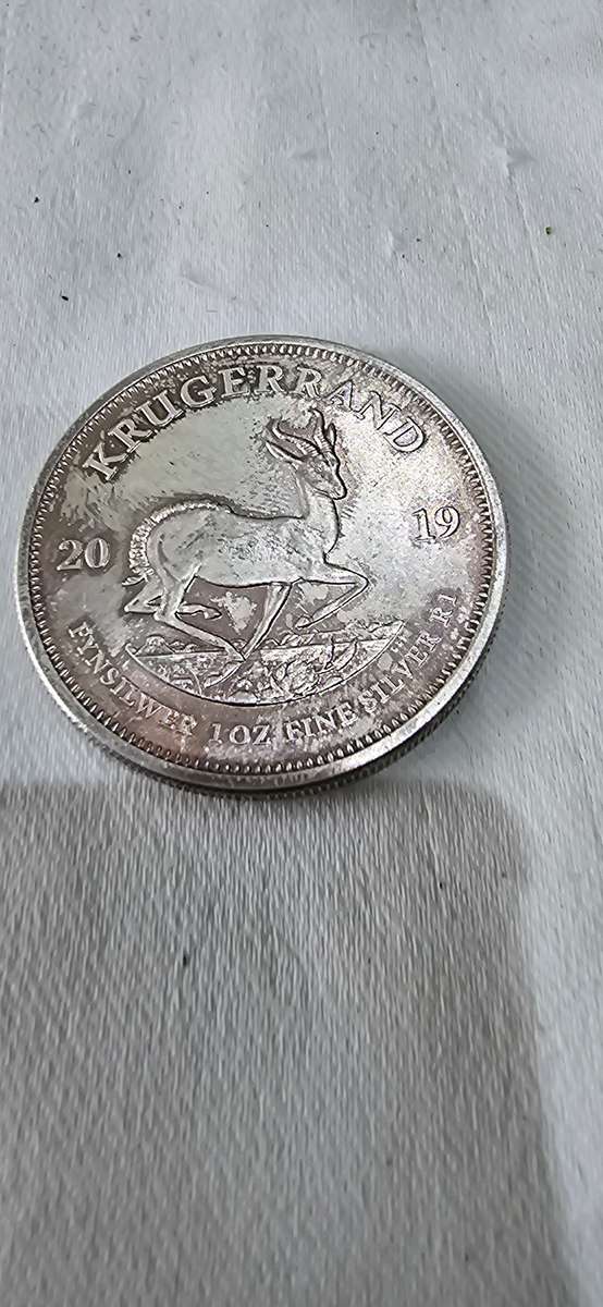 2019 1oz FINE SILVER KRUGER RAND COI