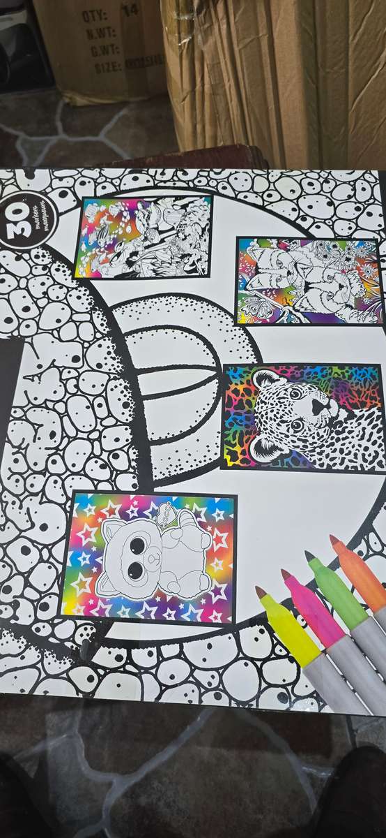 30 FINE POINT PERMANENT MARKERS WITH 4 PCS GLITTER POSTERS