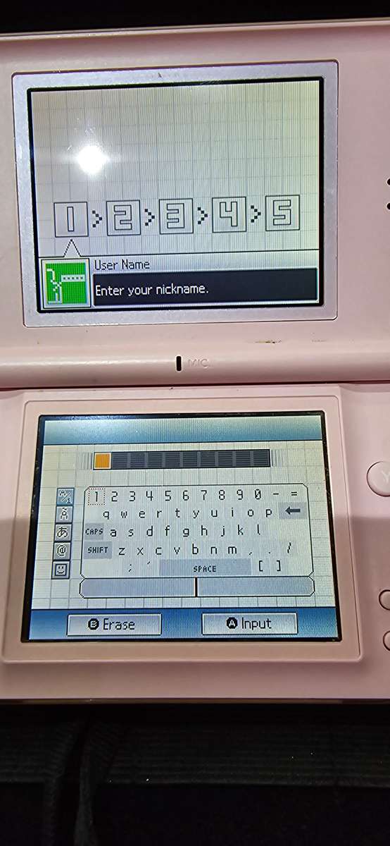 NINTENDO DS LITE INCL.A GAME CARTRIDGE MARIO & SONIC(WORKS, NO CABLES)