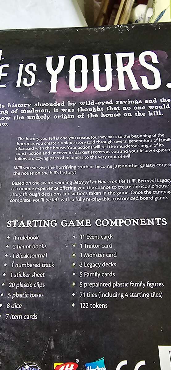 BETRAYAL LEGACY BOARD GAME WITH FIGURINES