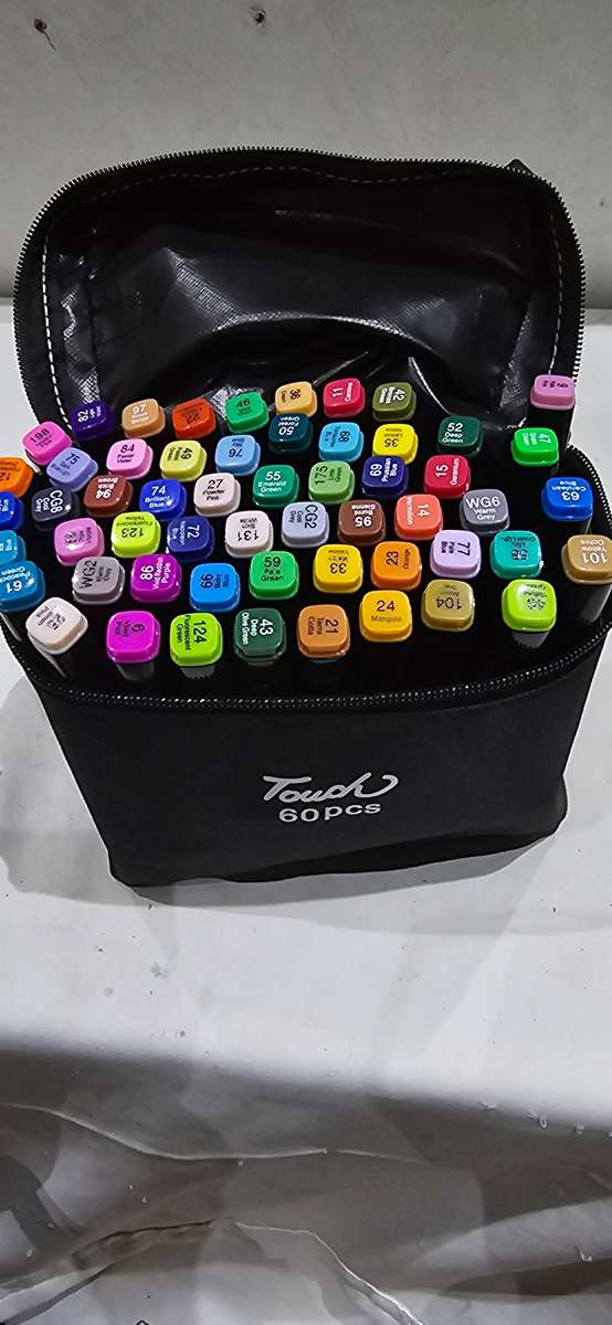 60 PIECE TWIN SIDED(THICK OF THIN) MARKER PENS
