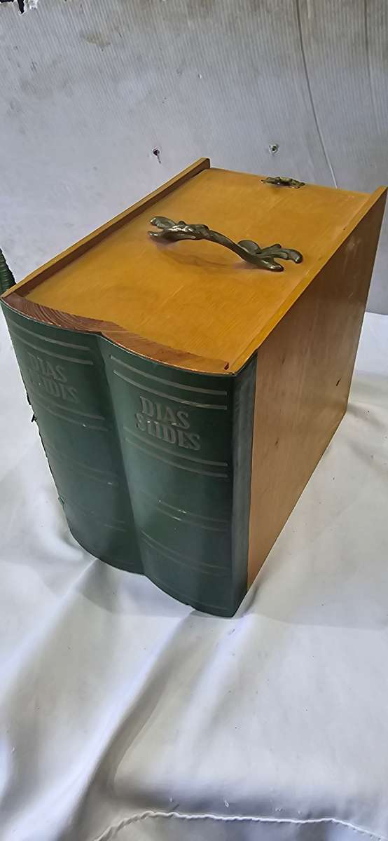 3 LAYERWOODEN BOX FOR SLIDES WITH SLIDE HOLDER(REMOVABLE)