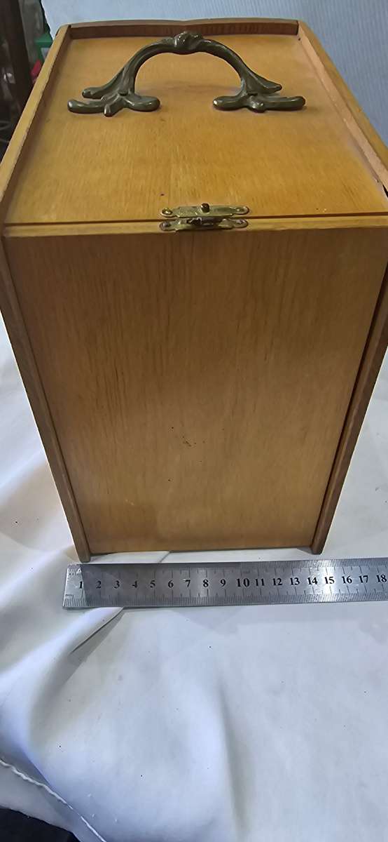 3 LAYERWOODEN BOX FOR SLIDES WITH SLIDE HOLDER(REMOVABLE)