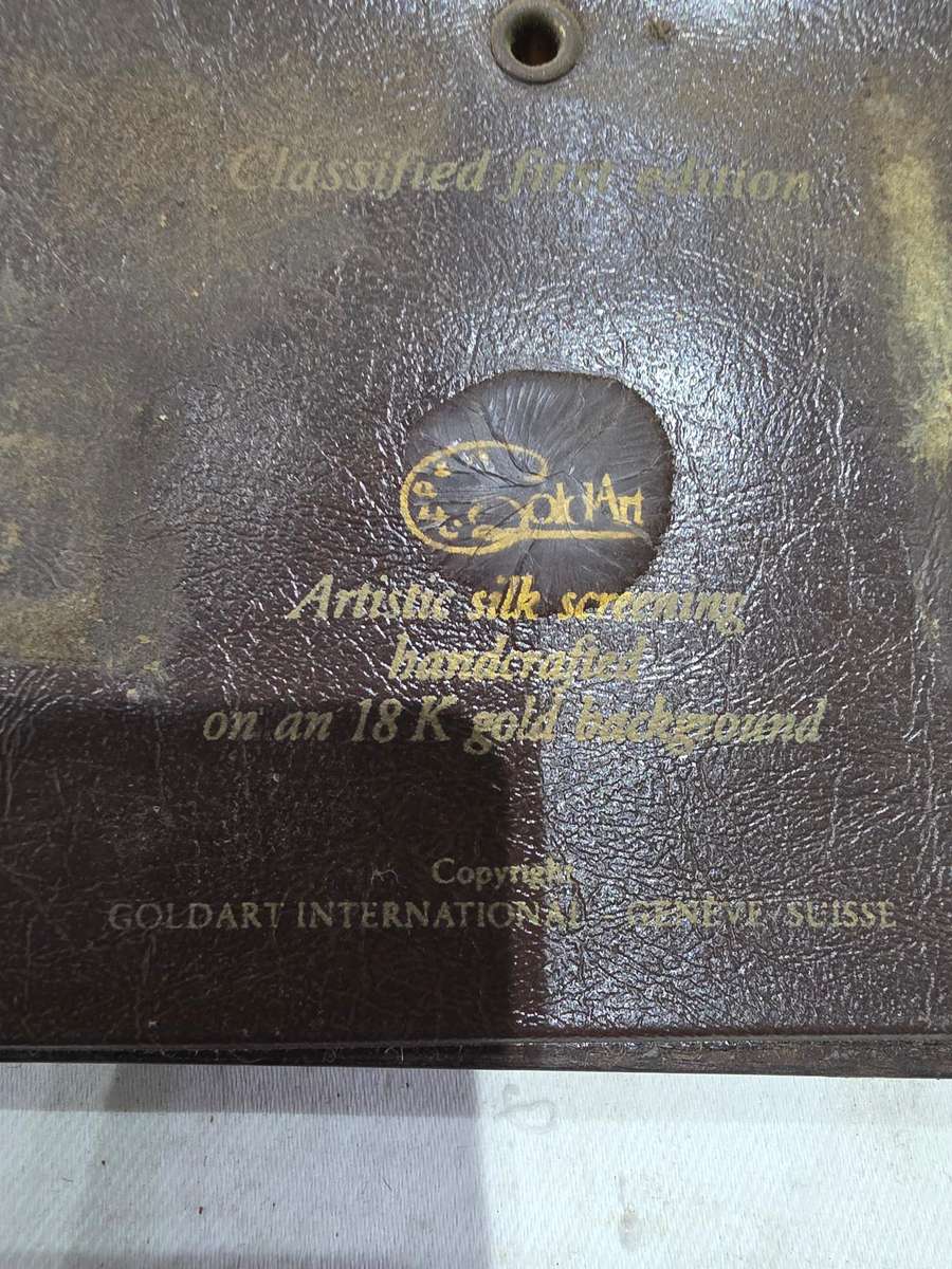 10 x Navigation Ships Miniature Frames (Art Silk Screen Handcrafted on 18K Gold Background) Inscrbed