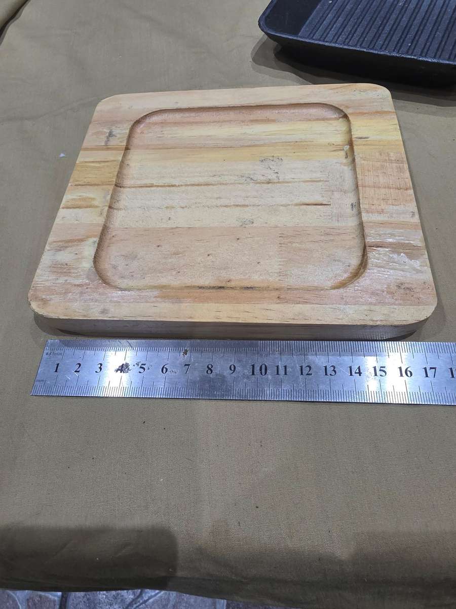 CAST IRON GRIDDLE PAN ON BOARD