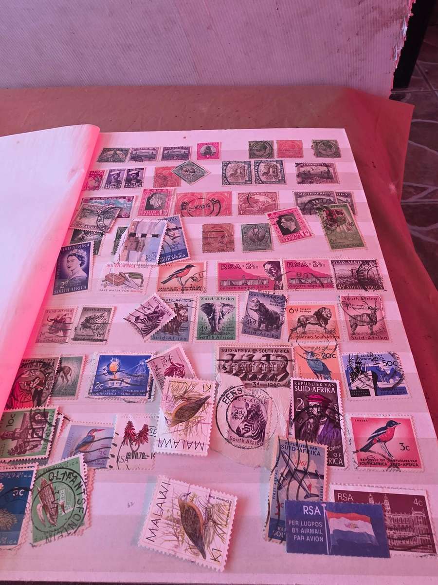 ALBUM OF USED STAMPS(MOSTLY SA)