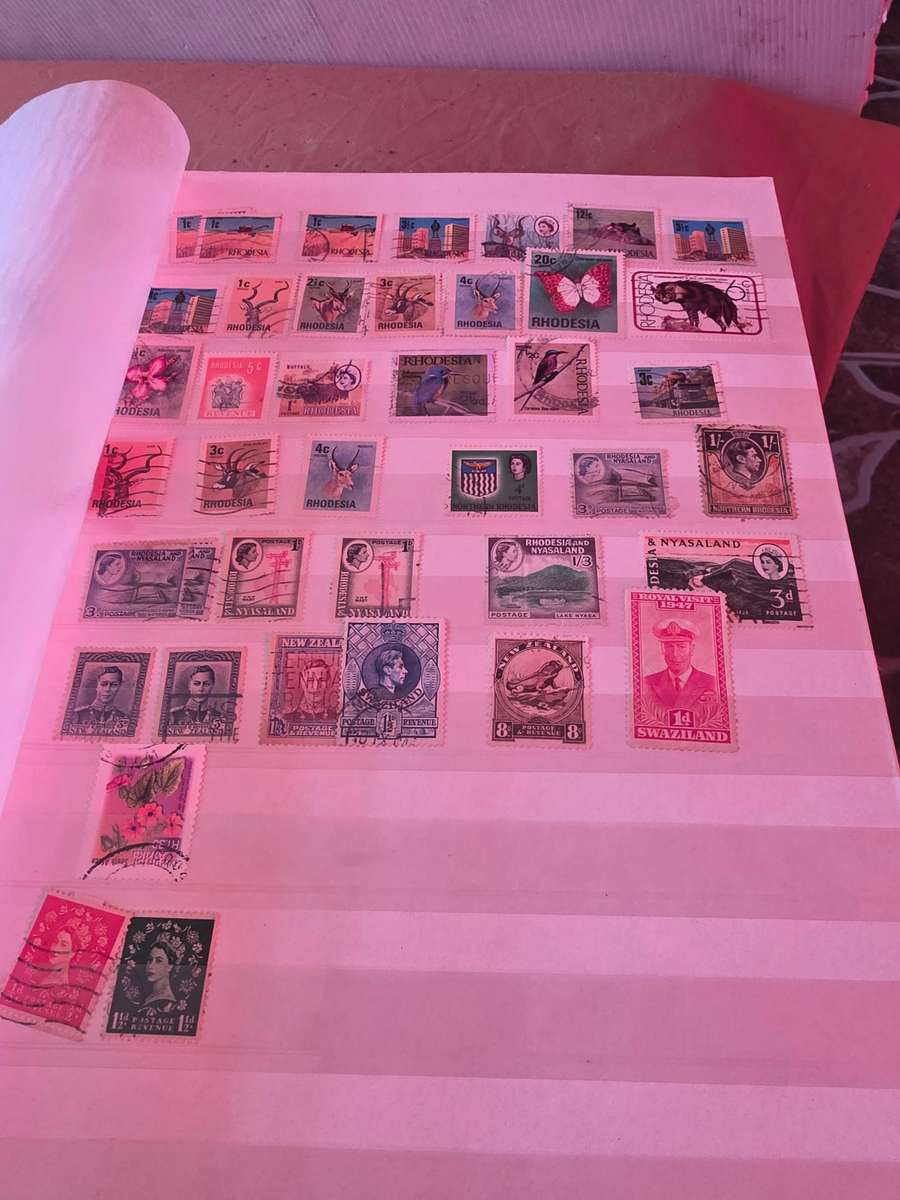 ALBUM OF USED STAMPS(MOSTLY SA)