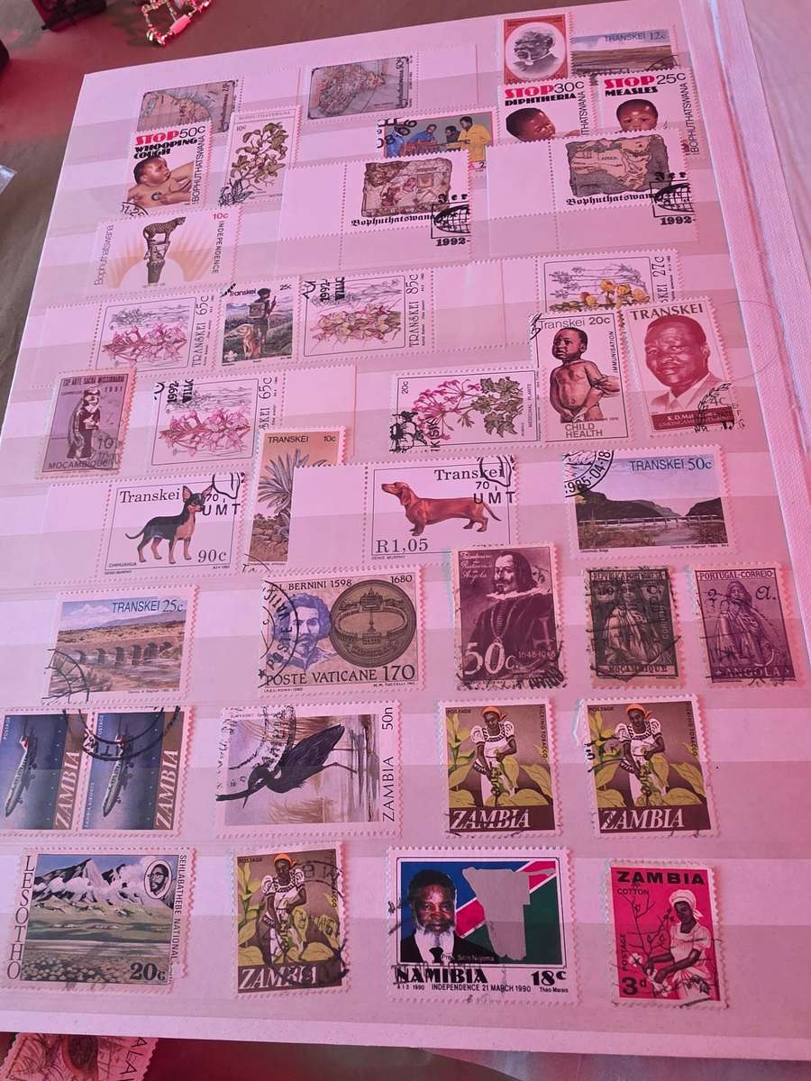 ALBUM OF USED STAMPS(MOSTLY SA)