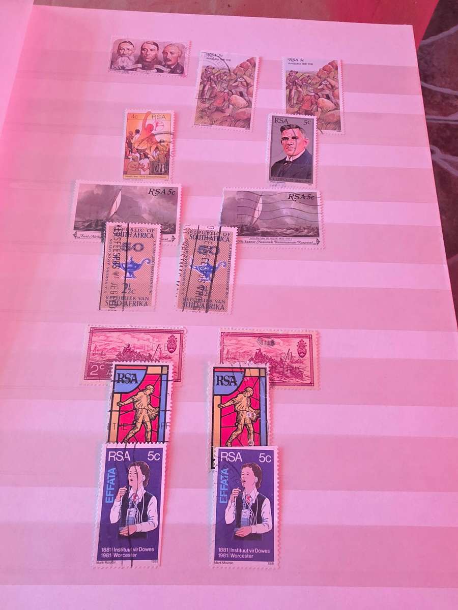 ALBUM OF USED STAMPS(MOSTLY SA)