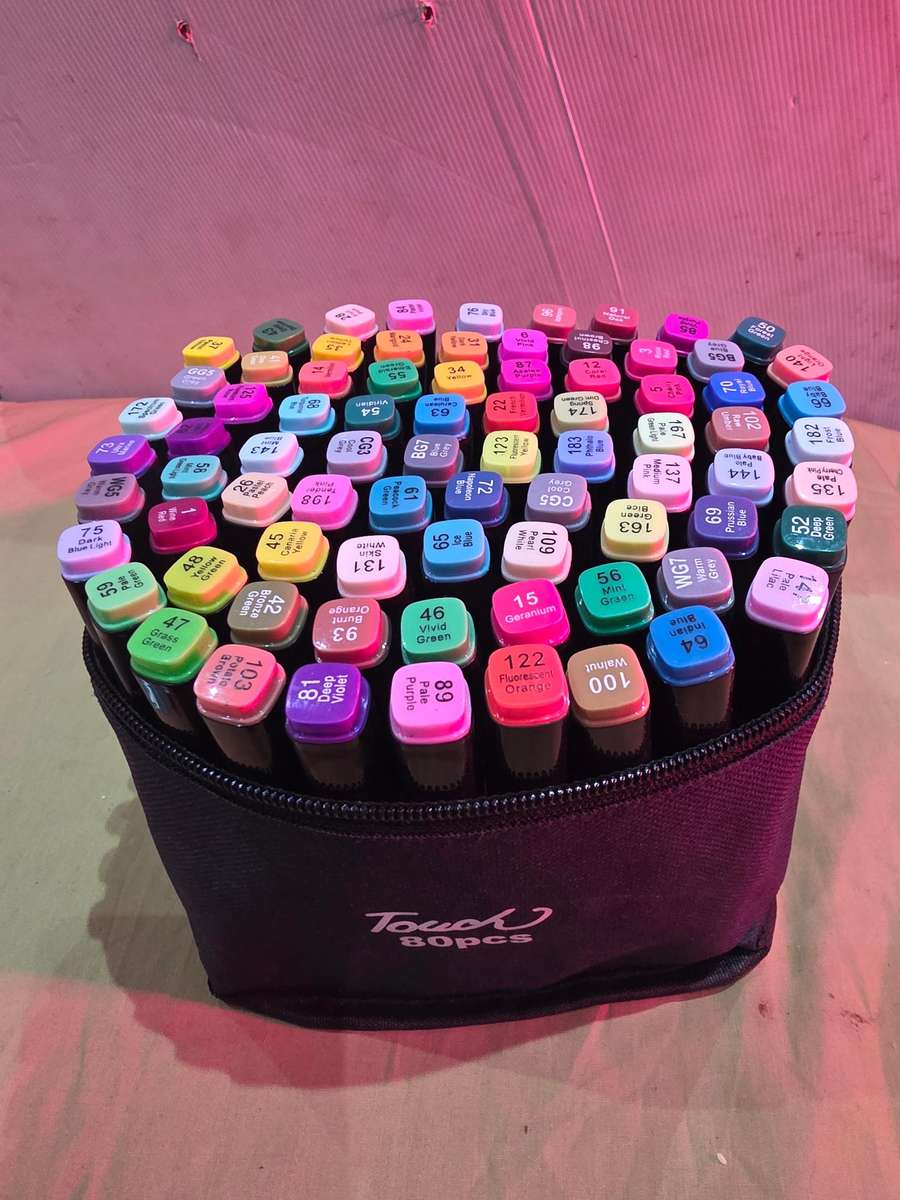 80 PIECE TWO SIDED(THICK AND THIN( TWIN MARKER PENS
