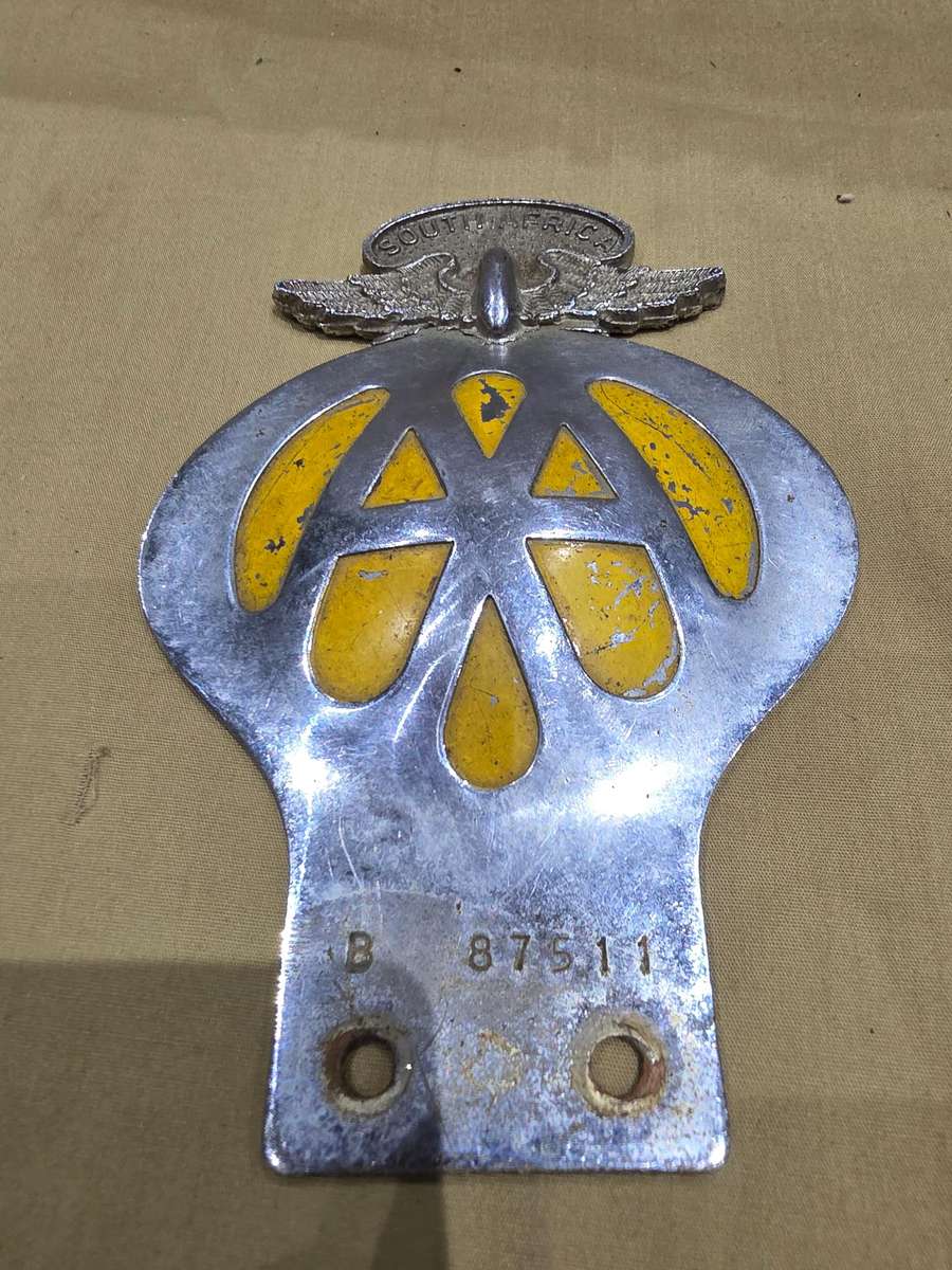 SOUTH AFRICA AA MOTOR BADGE