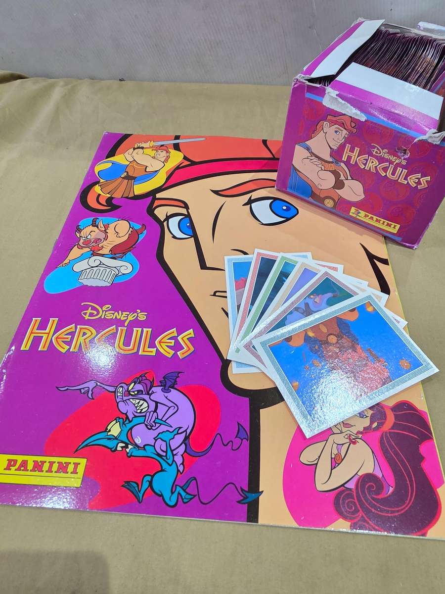 COLLECTORS HERCULES STICKER ALBUM INCL.A BOX 180 OF STICKERS (PANINI PRODUCT)