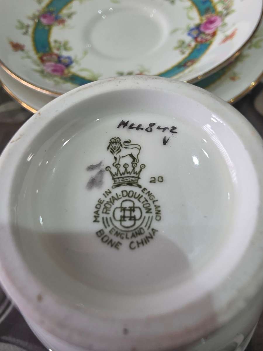 ROYAL DOULTAN BONE CHINA TRIO SET