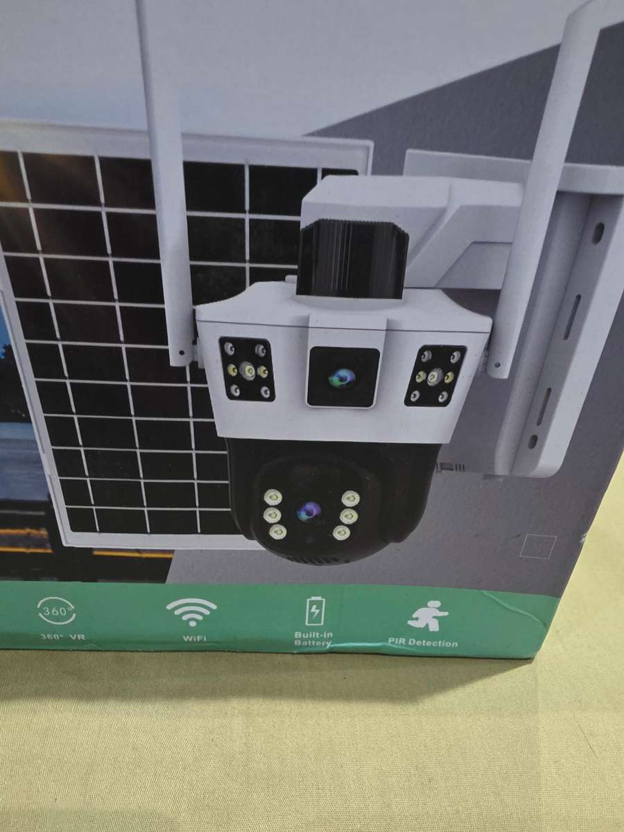 SOLAR OUTDOOR TWO SCREENS CAMERA (BUILT IN BATTERY)