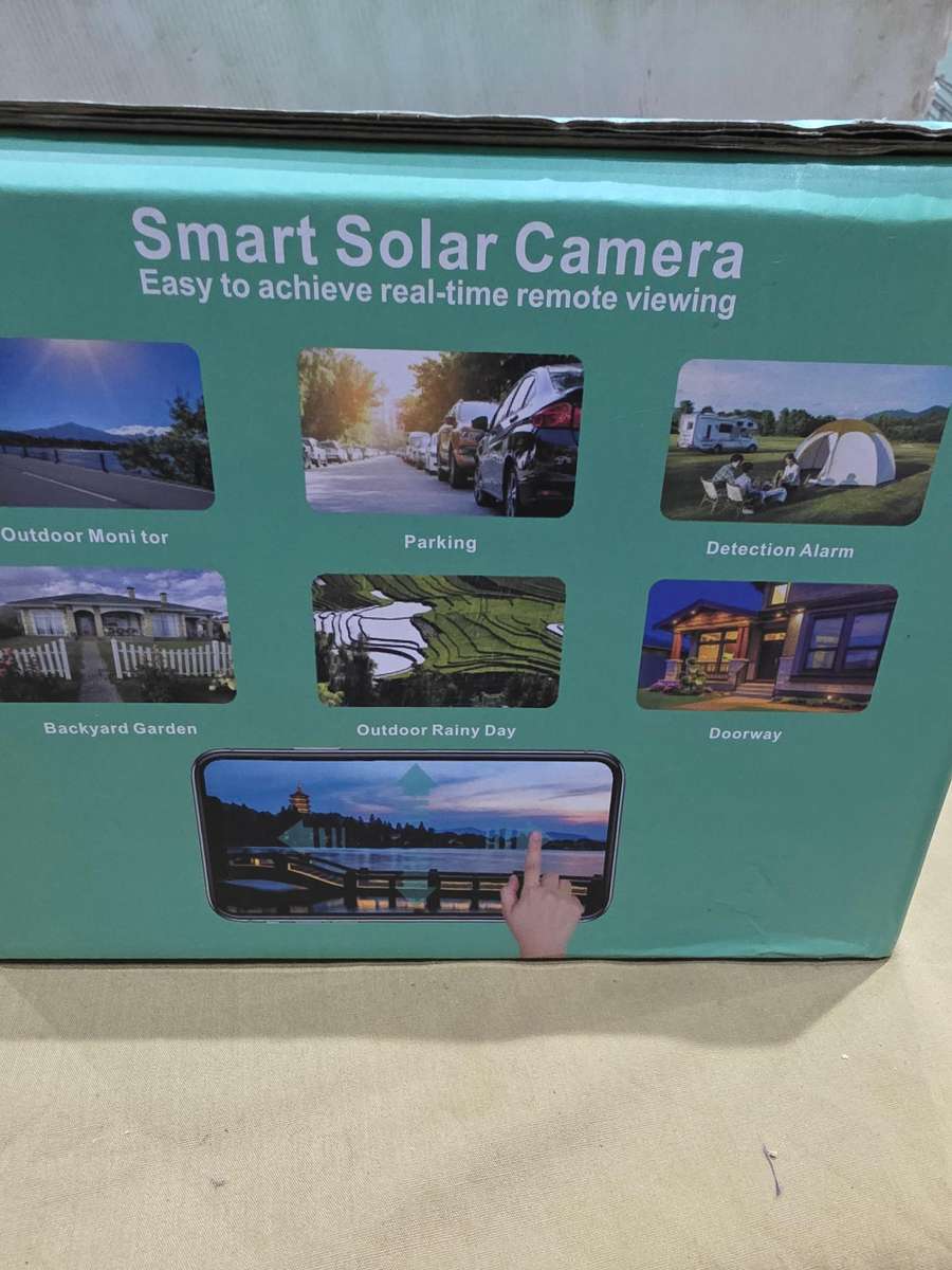SOLAR OUTDOOR TWO SCREENS CAMERA (BUILT IN BATTERY)