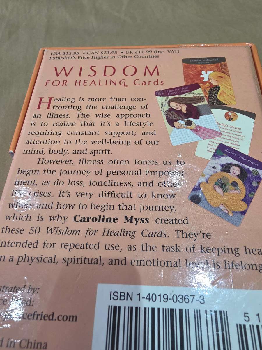 COMPLETE SET OF 50 WISDOM FOR HEALING CARDS BY CAROLINE MYSS