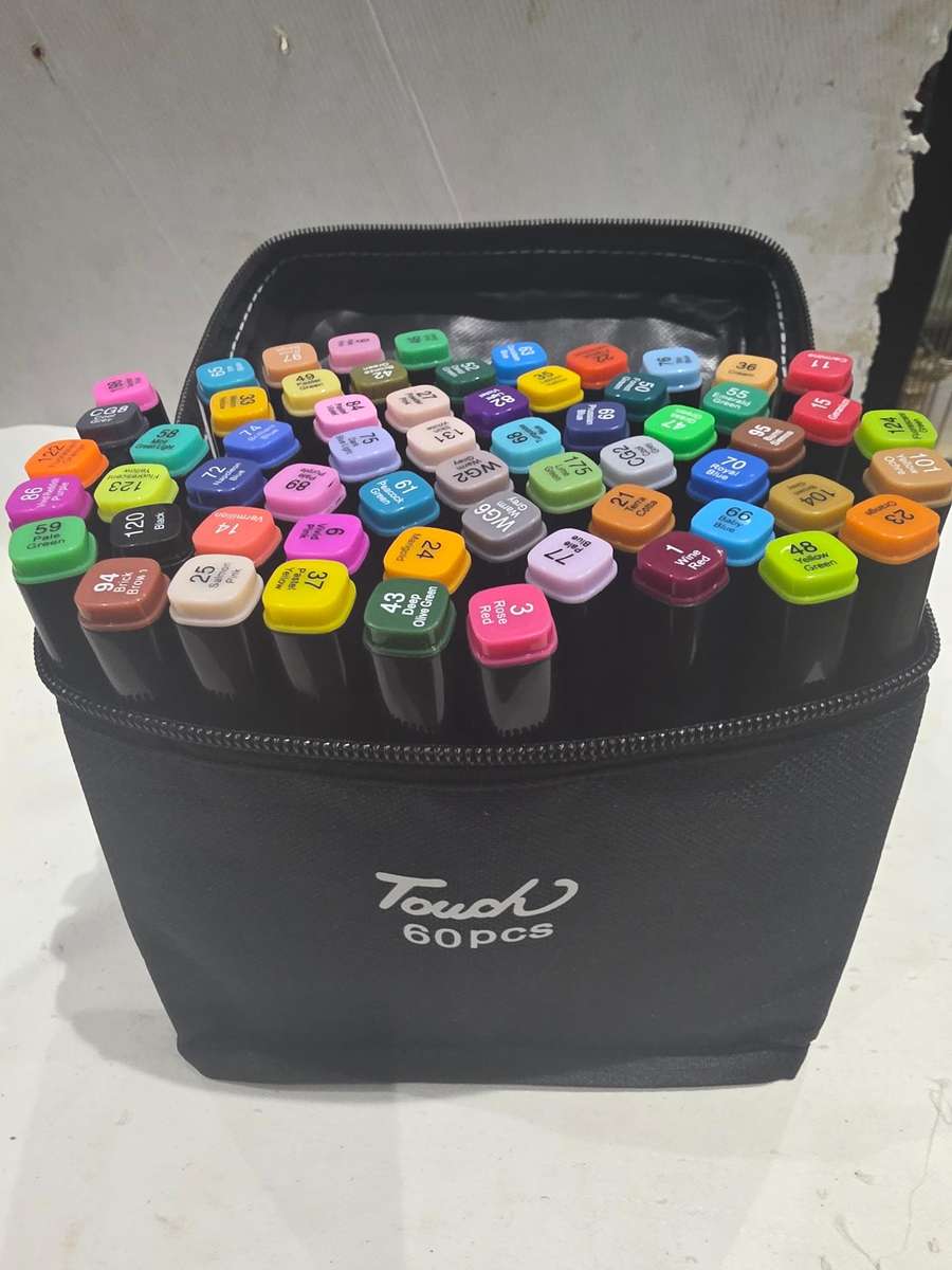 60 PIECE TWO SIDED TWIN MARKER PENS(THICK AND THI