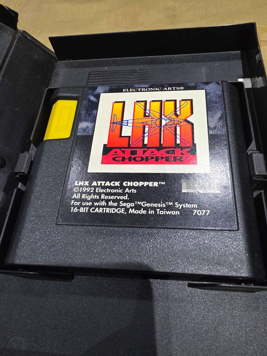 SEGA MEGA DRIVE LHX ATTACK CHOPPER GAME CARTRIDGE