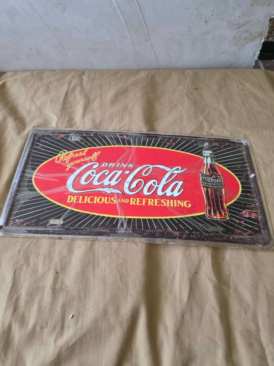 COCA-COLA METAL SIGN(30 X 15CM,)