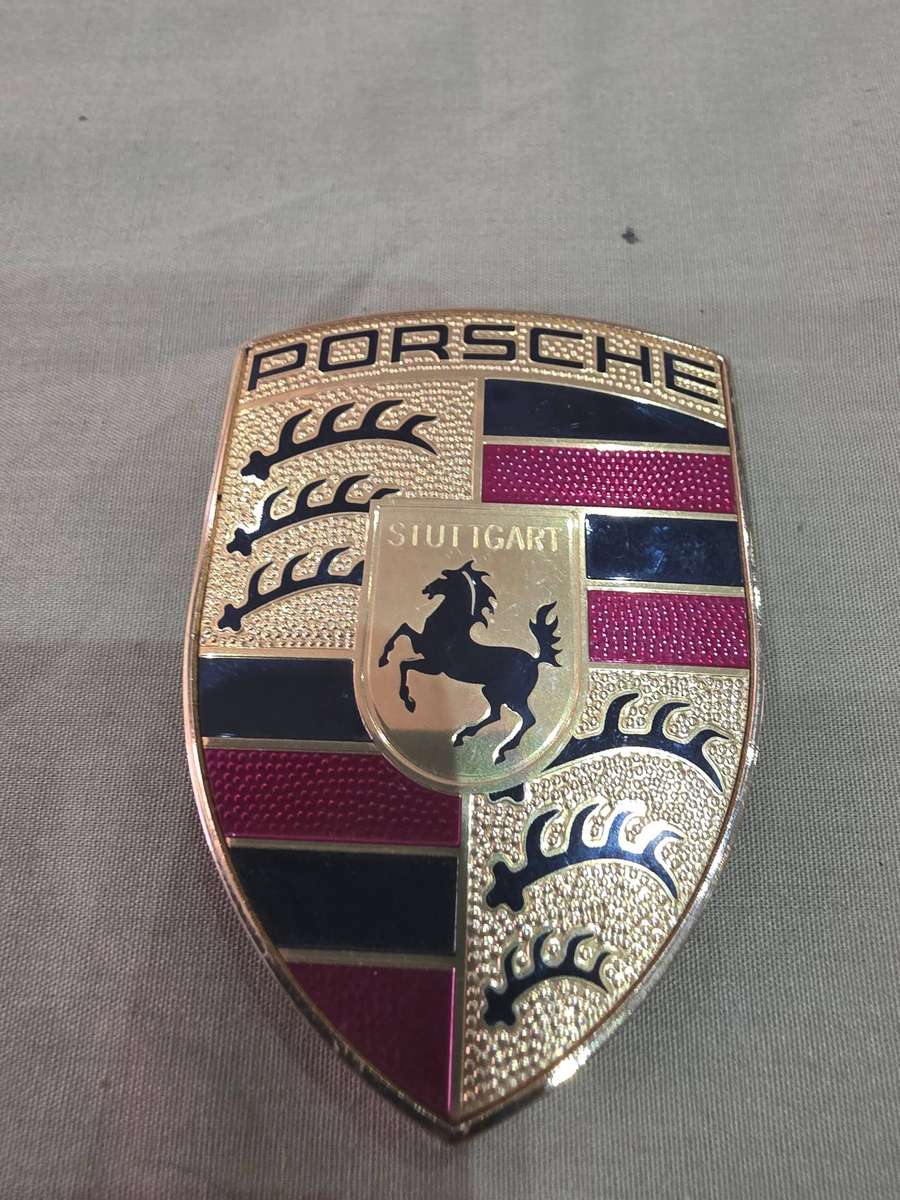PORSCHE FRONT EMBLEM BADGE(MADE IN GERMANY) SEE MARKINGS