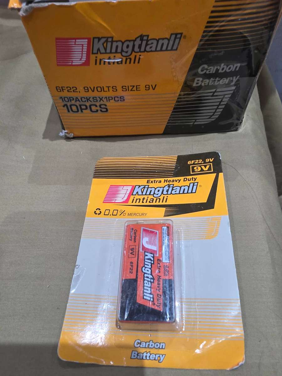 10 PIECE XTRA HEAVY DUTY 9V CARBON BATTERIES