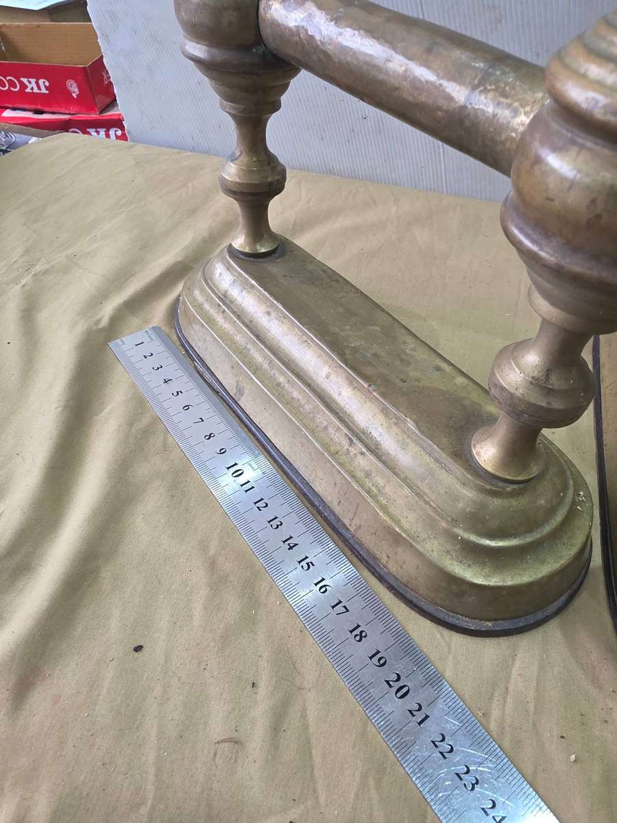 PAIR OF VINTAGE BRASS DOOR HANDLES-SEE PHOTOS FOR SIZE