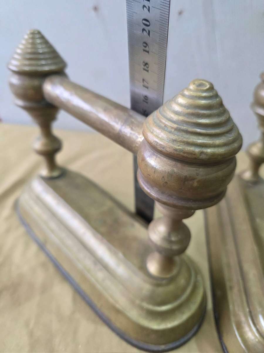 PAIR OF VINTAGE BRASS DOOR HANDLES-SEE PHOTOS FOR SIZE