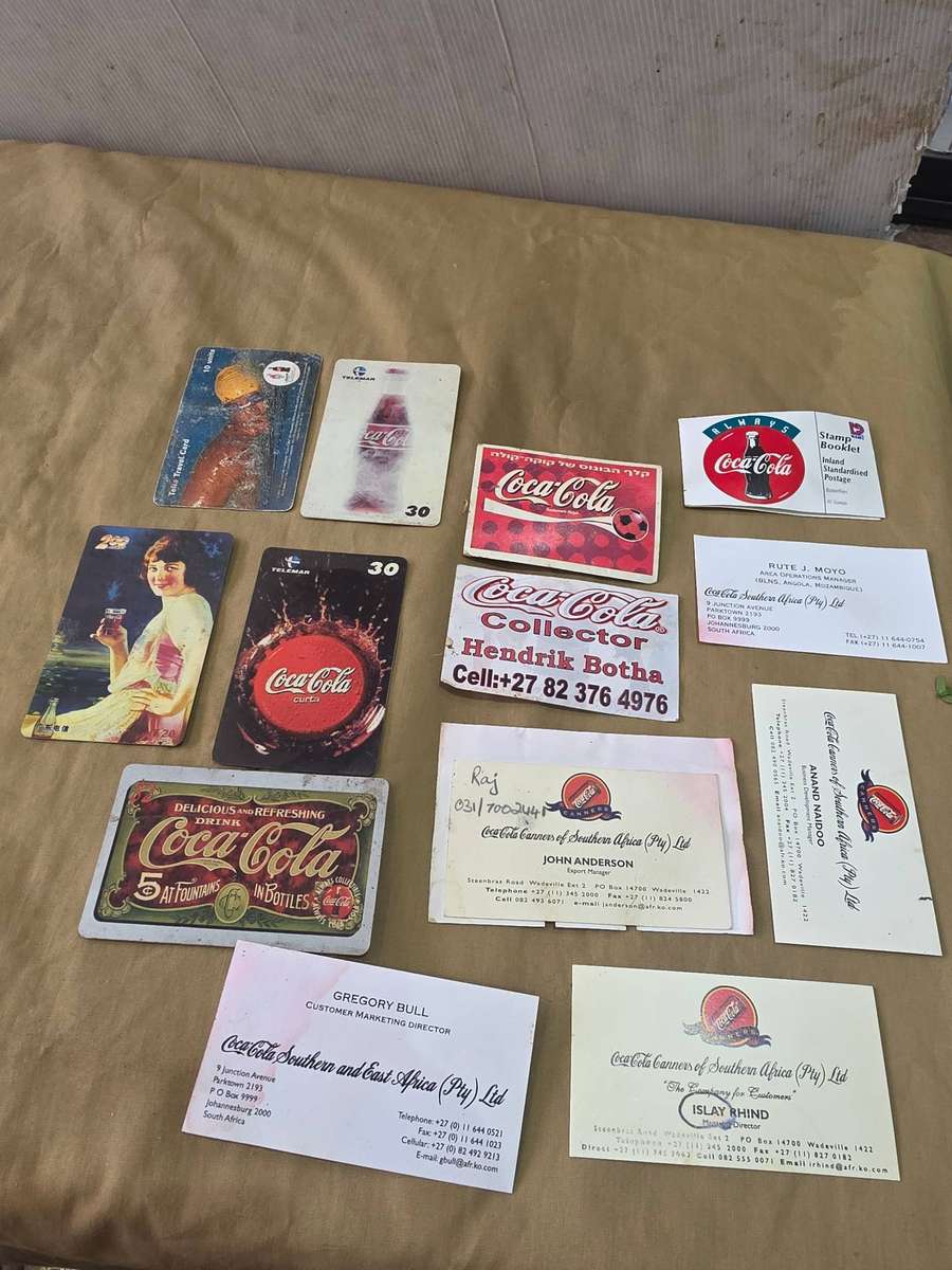 JOBLOT COLLECTABLE COCA-COLA CARDS(INCL.COCA-COLA CO. STAFFS BUSINESS CARDS)