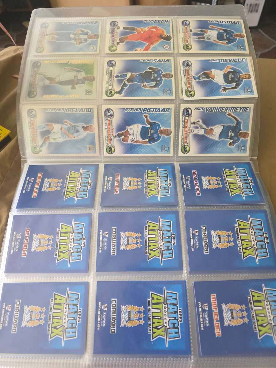 OVER 90 DIFFERENT MATCH ATTAX COLLECTABLE CARDS WITH ALBUM