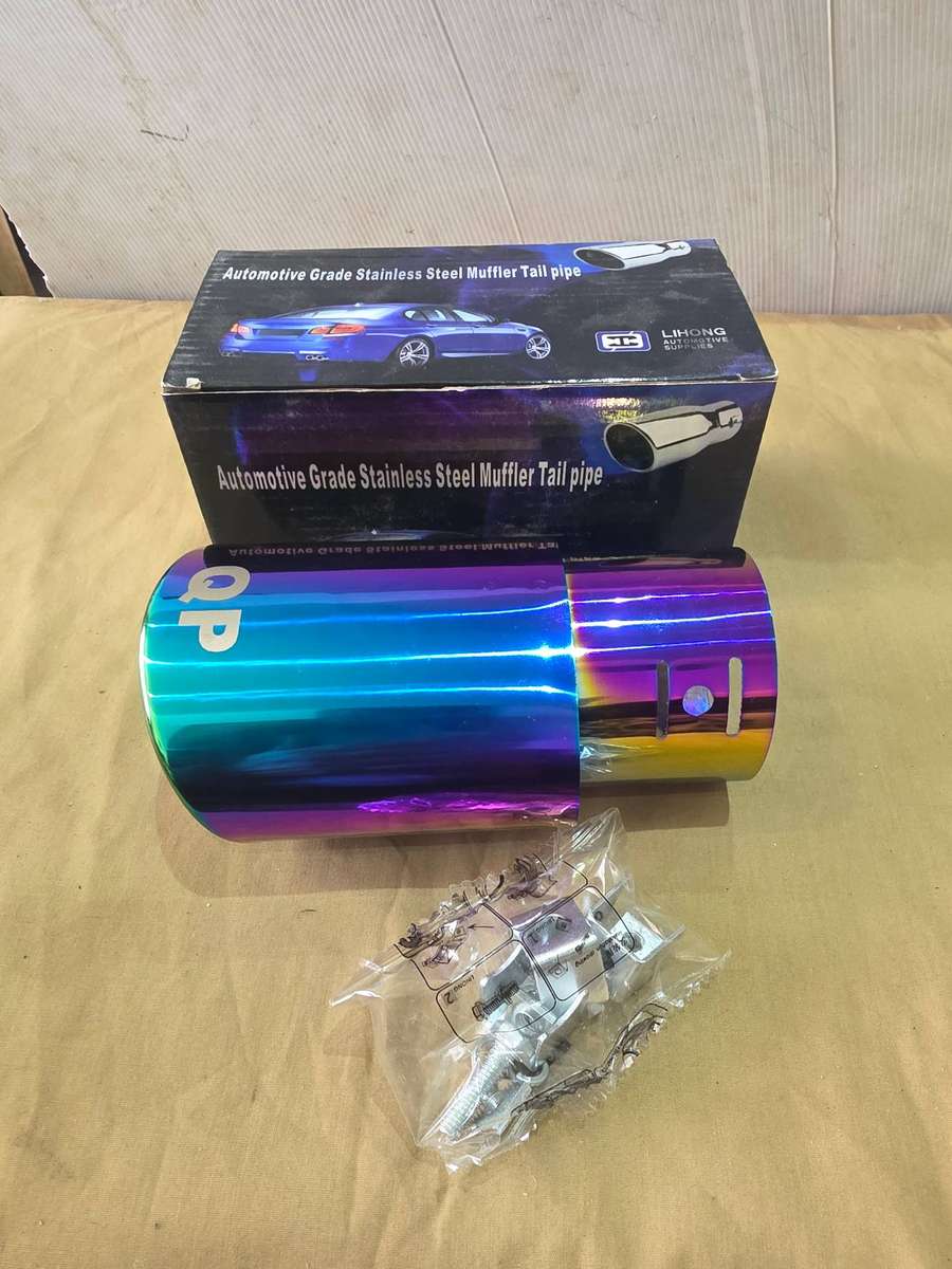 AUTOMATIVE GRADE STAINLESS STEEL MUFFLER TAIL PIPE(ADJUSTABLE CLAMPSTO FIT ANY CARS)