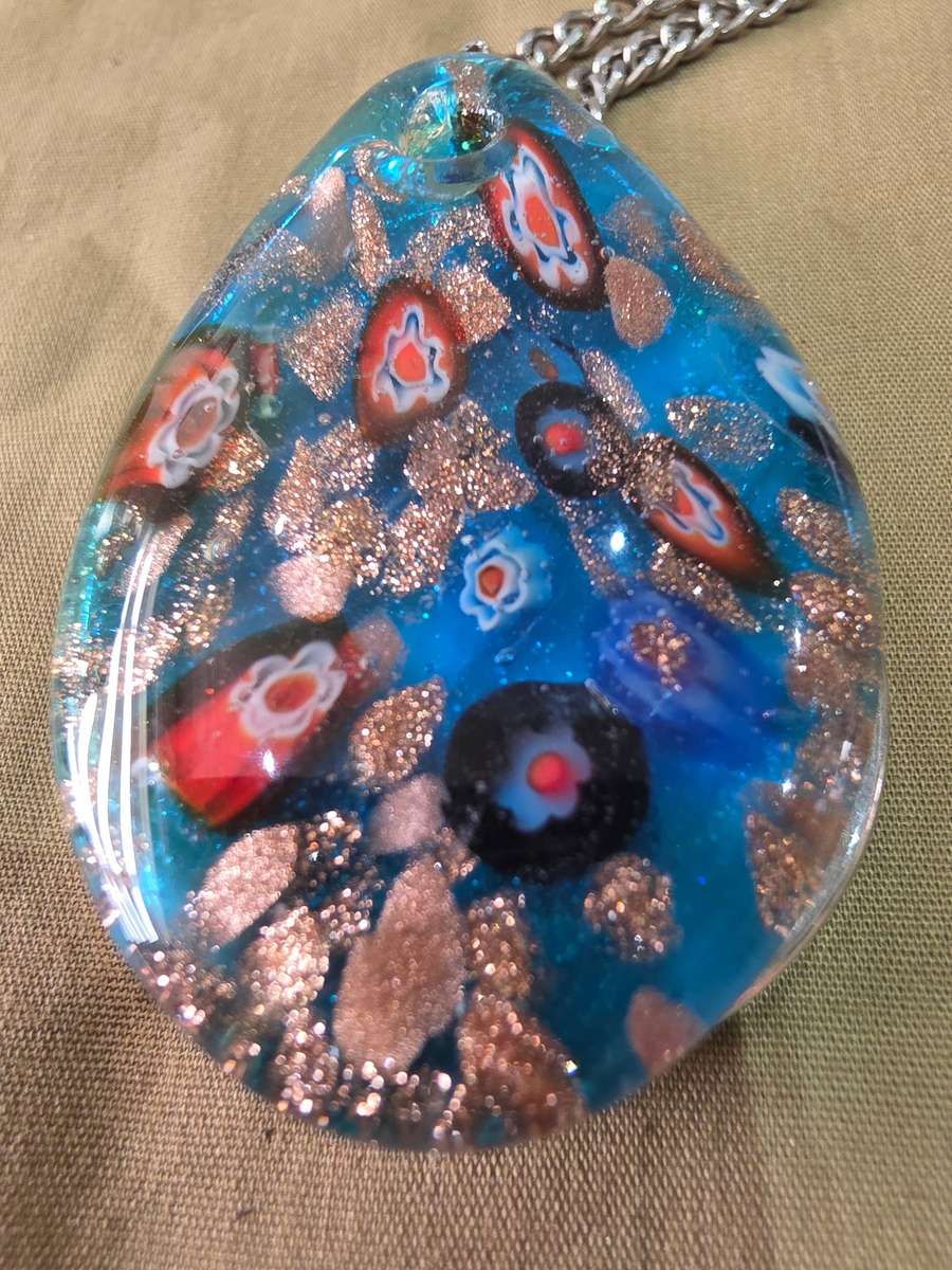 HANDMADE MILLEFIORI VINTAGE NECKLACE(COULD BE MURANO GLASS)