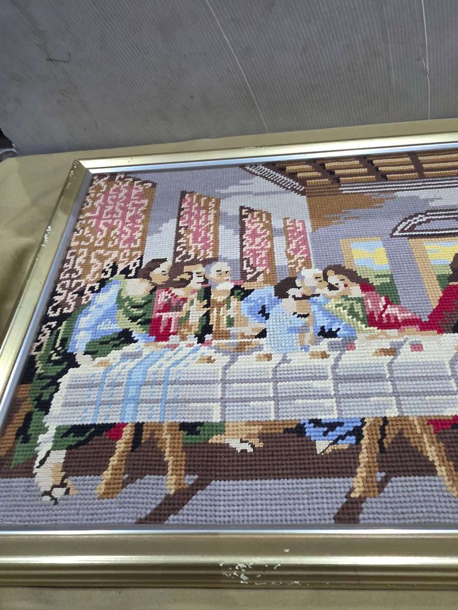 THE LAST SUPPER FRAMED TAPESTRY(55 x 30cm)