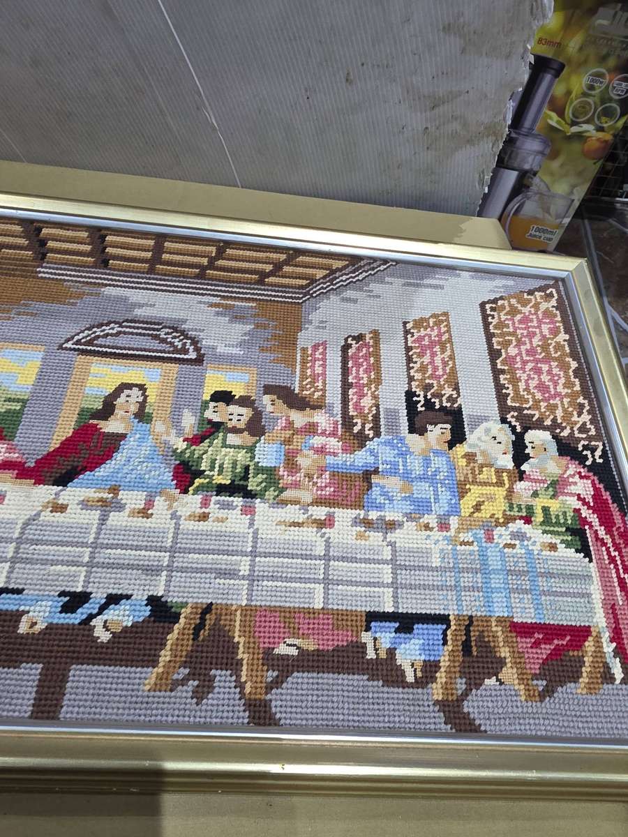 THE LAST SUPPER FRAMED TAPESTRY(55 x 30cm)