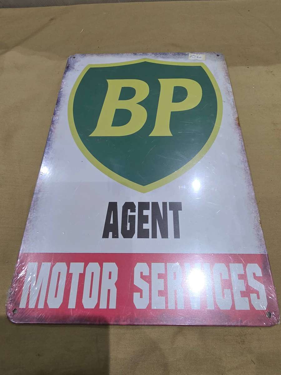 BP AGENT MOTOR SERVICES METAL SIGN(30 X 20CM)