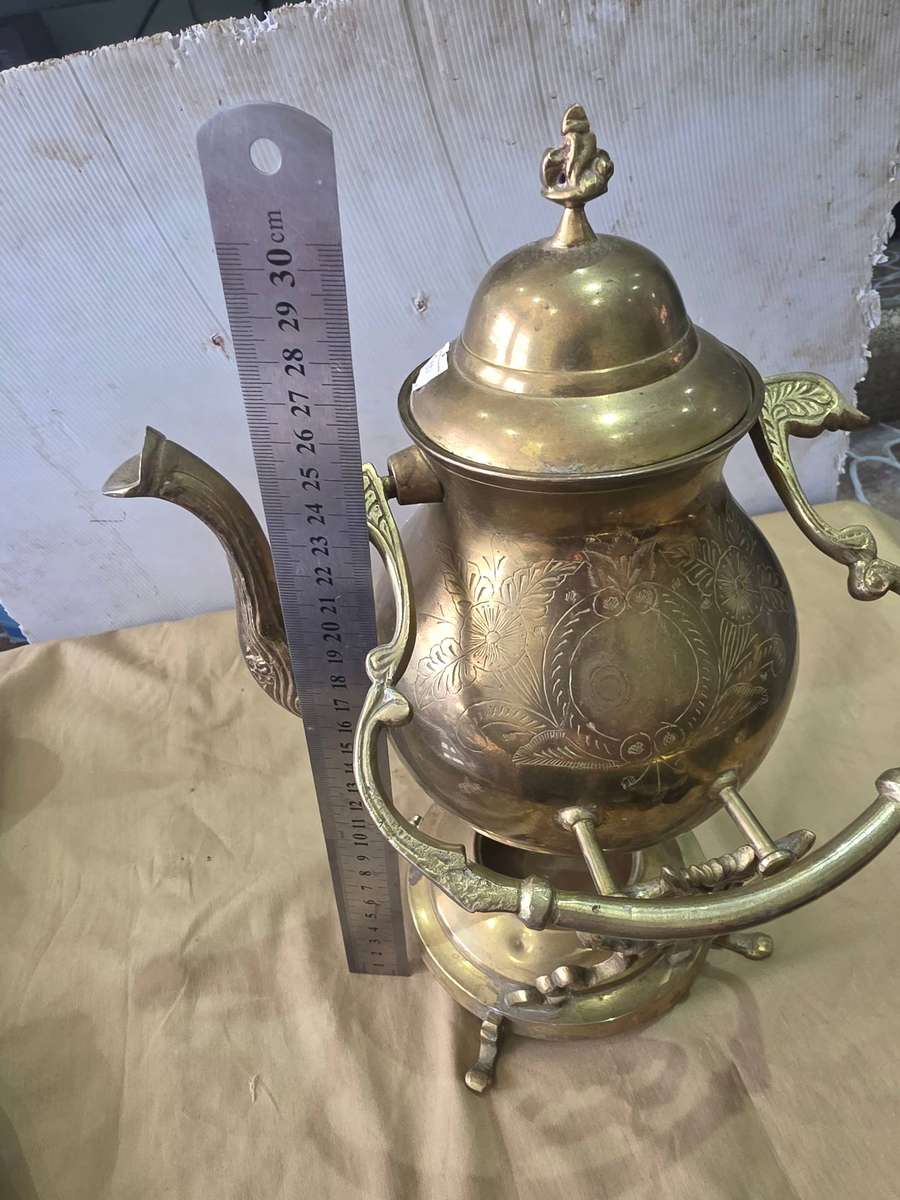 VINTAGE BRASS TILTING COFFEE/TEAPOT