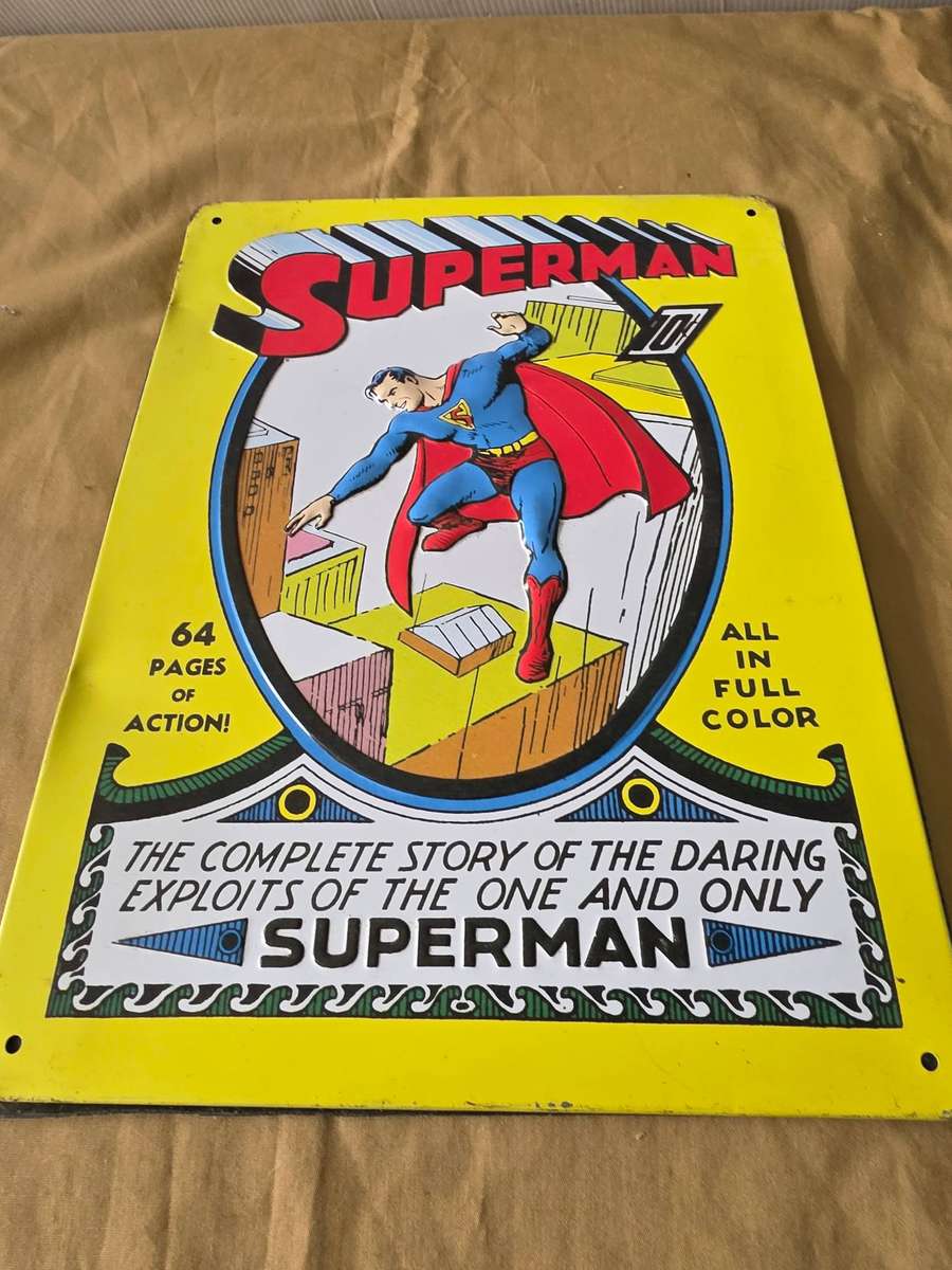 SUPERMAN METAL SIGN(20 X 26CM)