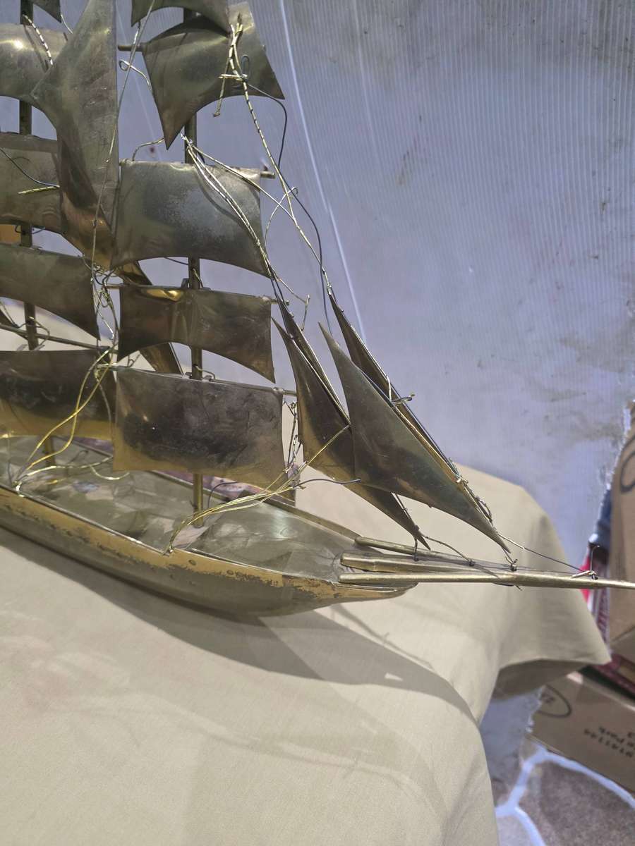 BRASS SAIL SHIP(52 x 35cm)