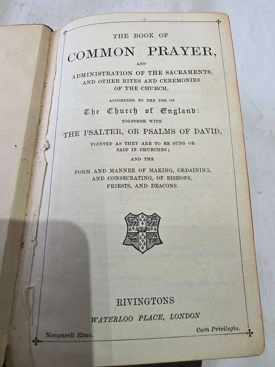 VERY OLD LEATHER BOUND(GOLD LEAF) SET OF TWO COMMON PRAYER AND HYMNS BOOK FROM THE CHURCH OF ENGLAND