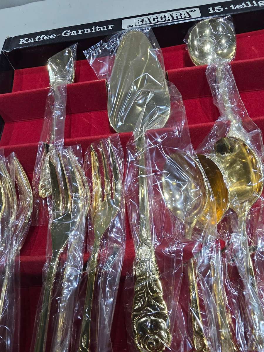 15 PIECE KAFFEE-GARNITUR BACCARA 20 KARAT CUTLERY SET