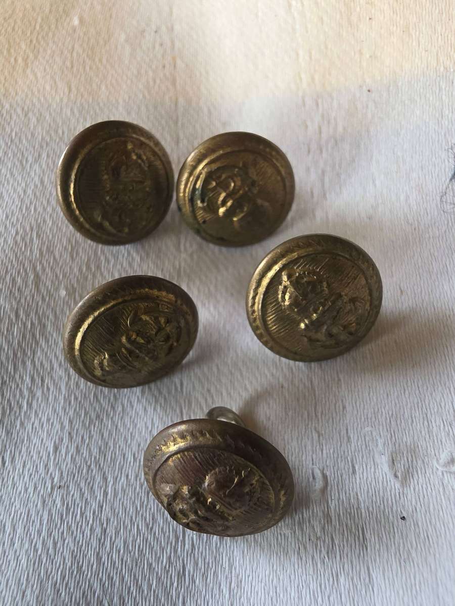 5 PIECE RARE SAR UNIFORM BUTTONS