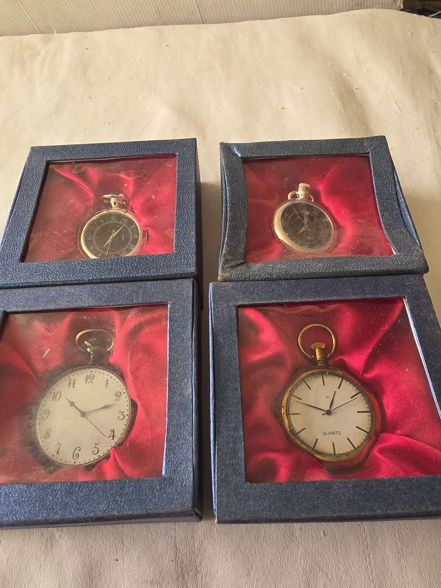 JOBLOT QUARTZ METAL POCKETWATCHES-SEE DESCRIPTION