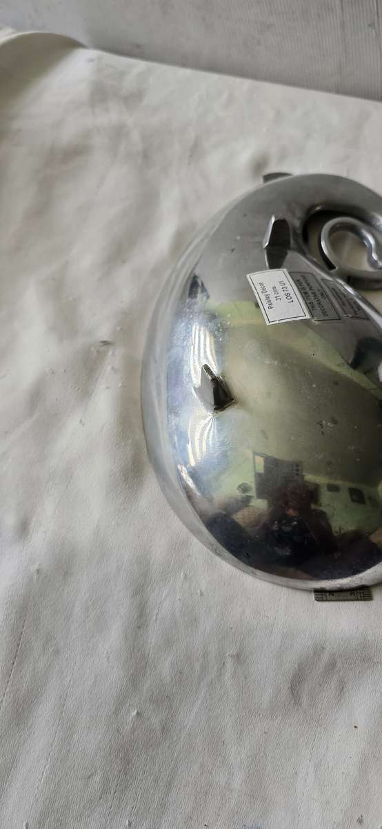 CAROL BOYES STYLE PEWTER SERVER ON FEET