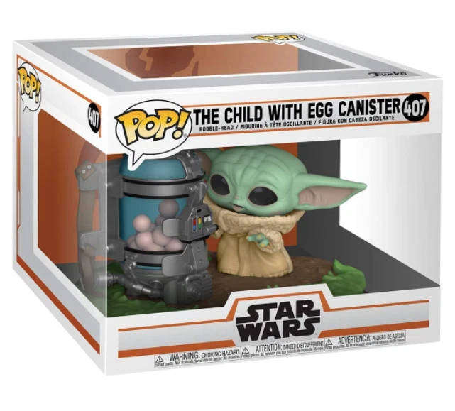 Funko Pop! Star Wars  The Child (Grogu) with Egg Canister #407  GREAT Condition!