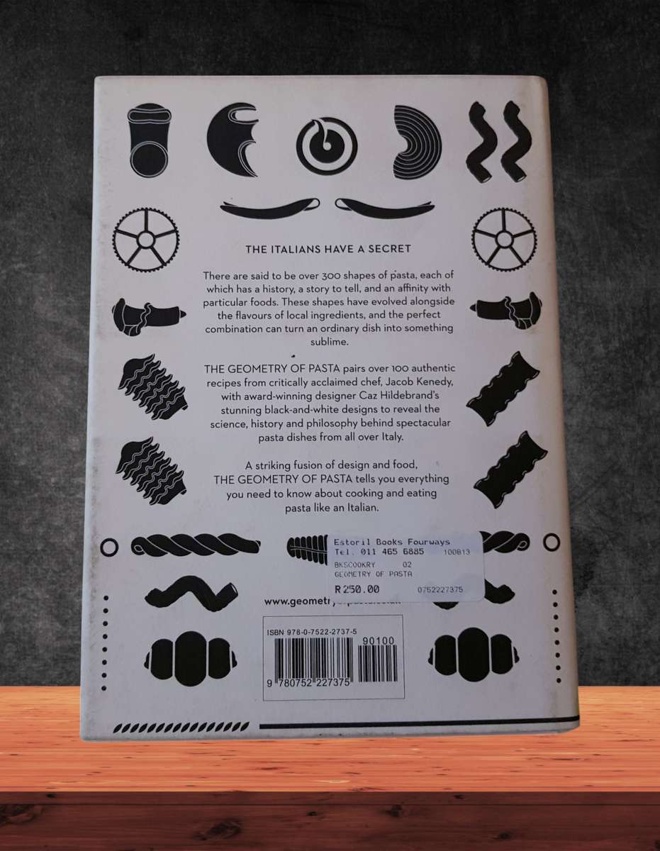 The Geometry of Pasta  Hardcover Book  Preloved in Very Good Condition