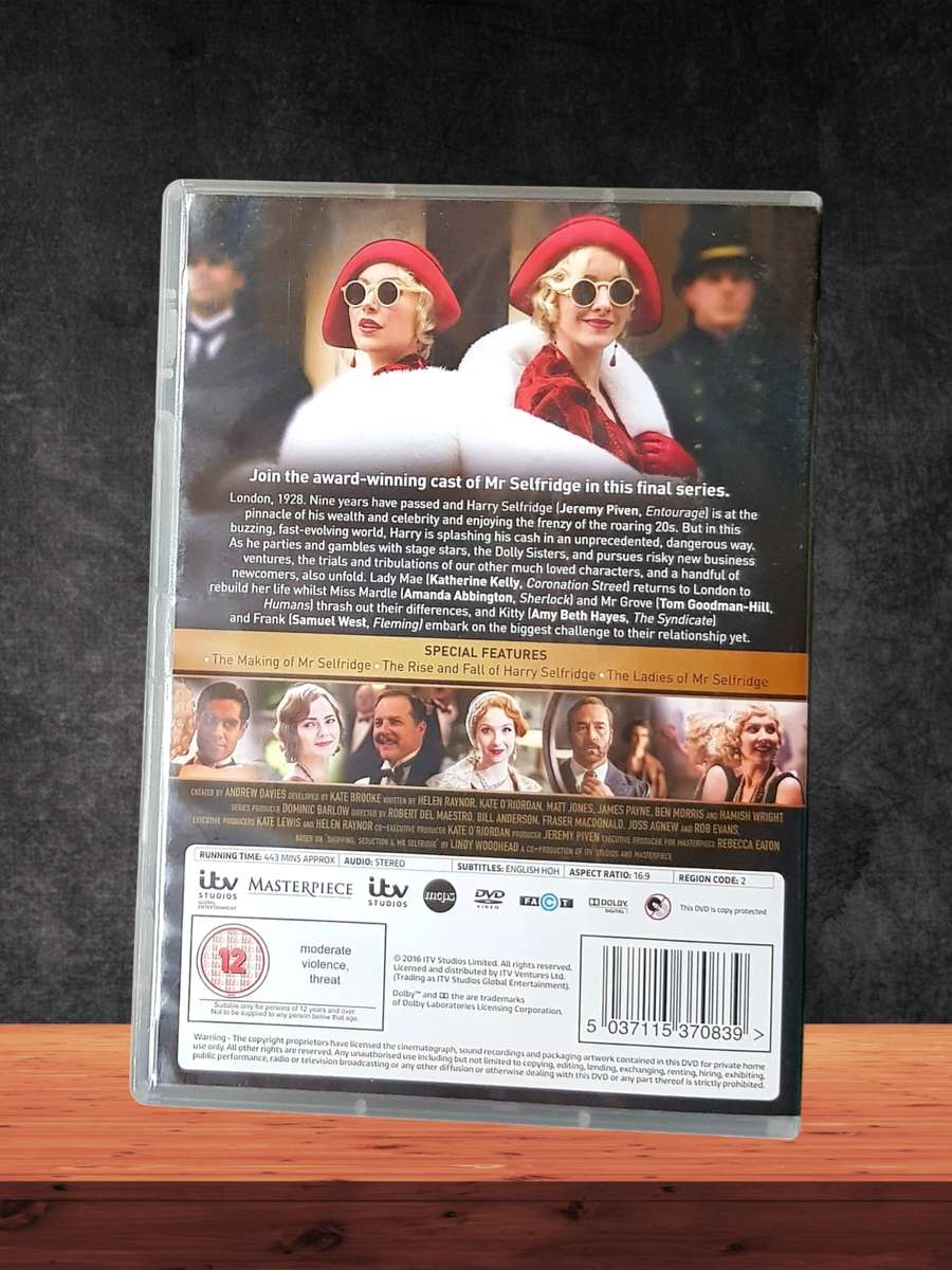 DVD Boxset x 4 Mr Selfridge Complete Seasons 1 to 4 12 Discs, Region 2
