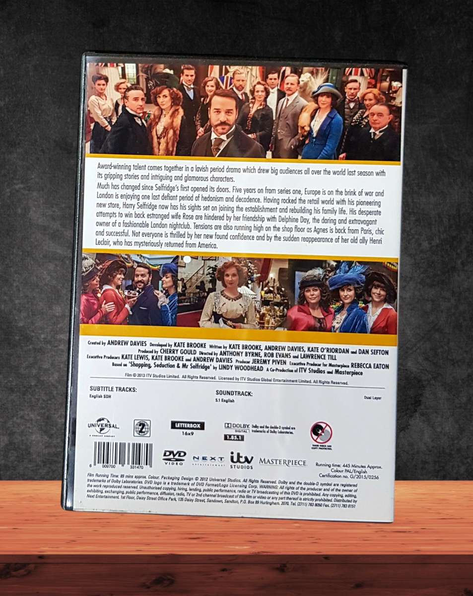 DVD Boxset x 4 Mr Selfridge Complete Seasons 1 to 4 12 Discs, Region 2