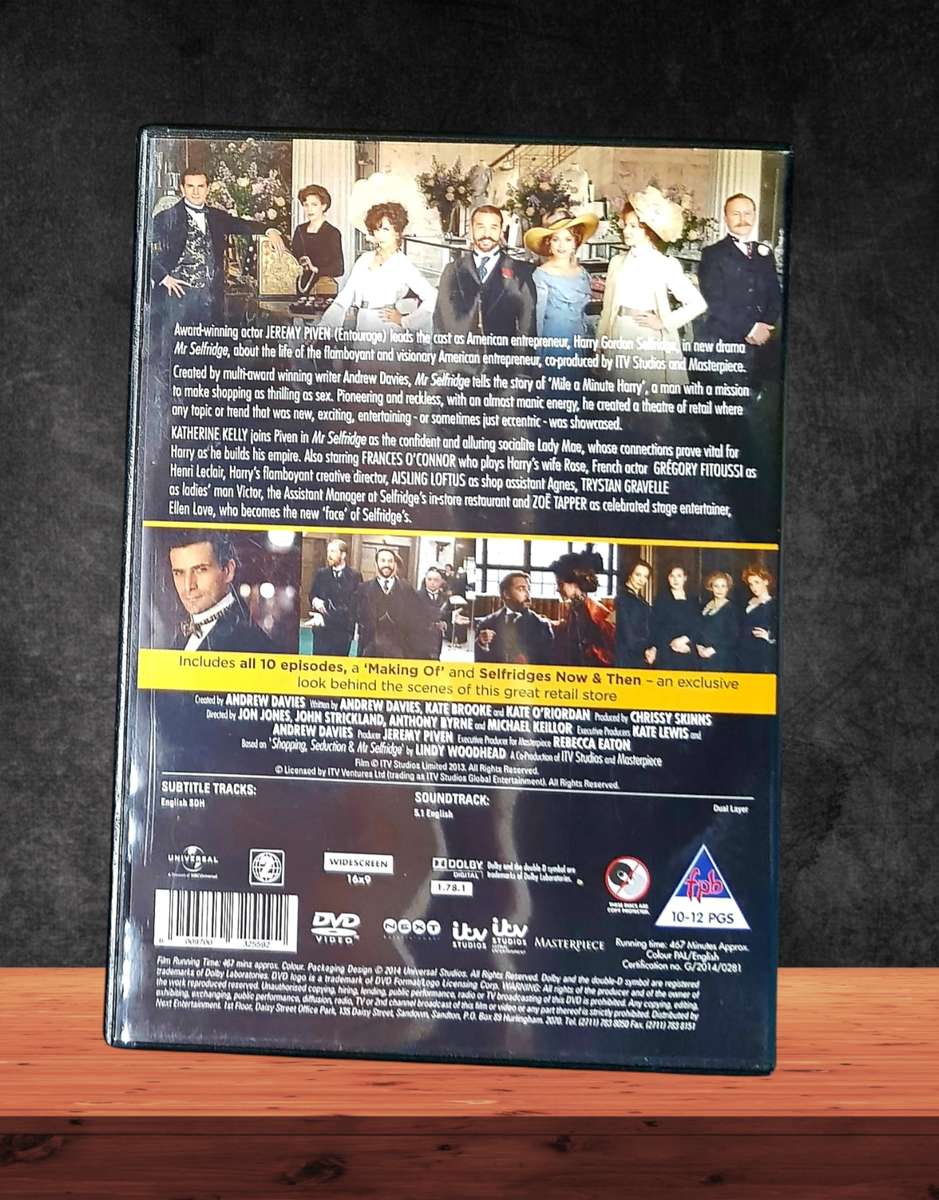 DVD Boxset x 4 Mr Selfridge Complete Seasons 1 to 4 12 Discs, Region 2